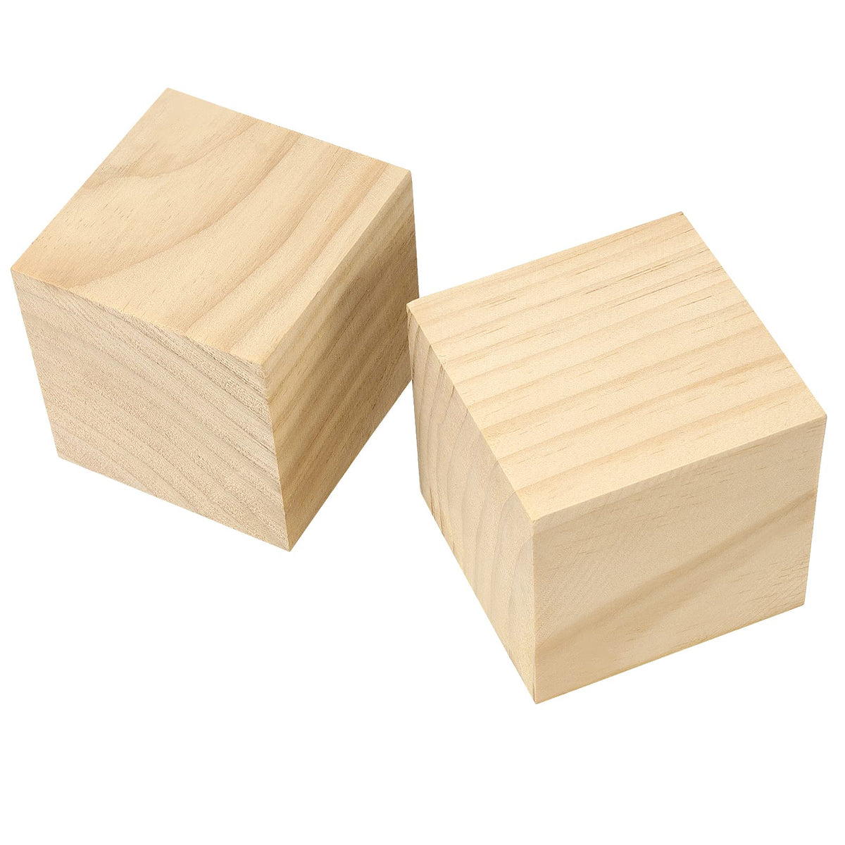 SEHOI 8 Pack 3 Inch Wooden Cubes, Unfinished Natural Wood Blocks, Blank Square Blocks Wood Cubes for Crafts and DIY Décor