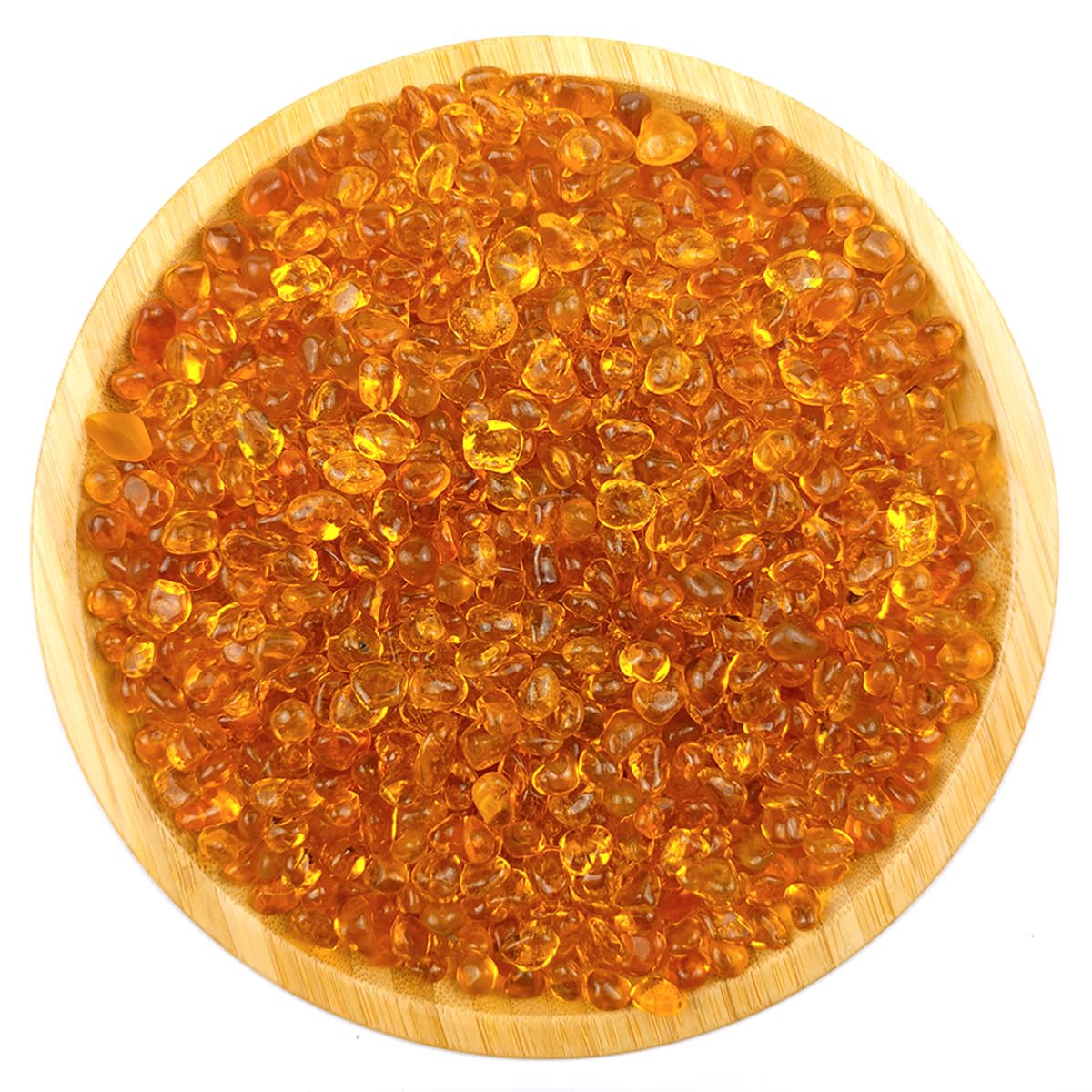 Glass Stones, 1Lb/460g Irregular Sea Glass Pebbles Non-Toxic Artificial Crystal Stones for Vase Filler/Aquarium Decoration/Gems Displaying/Wishing Bottle Making, Orange