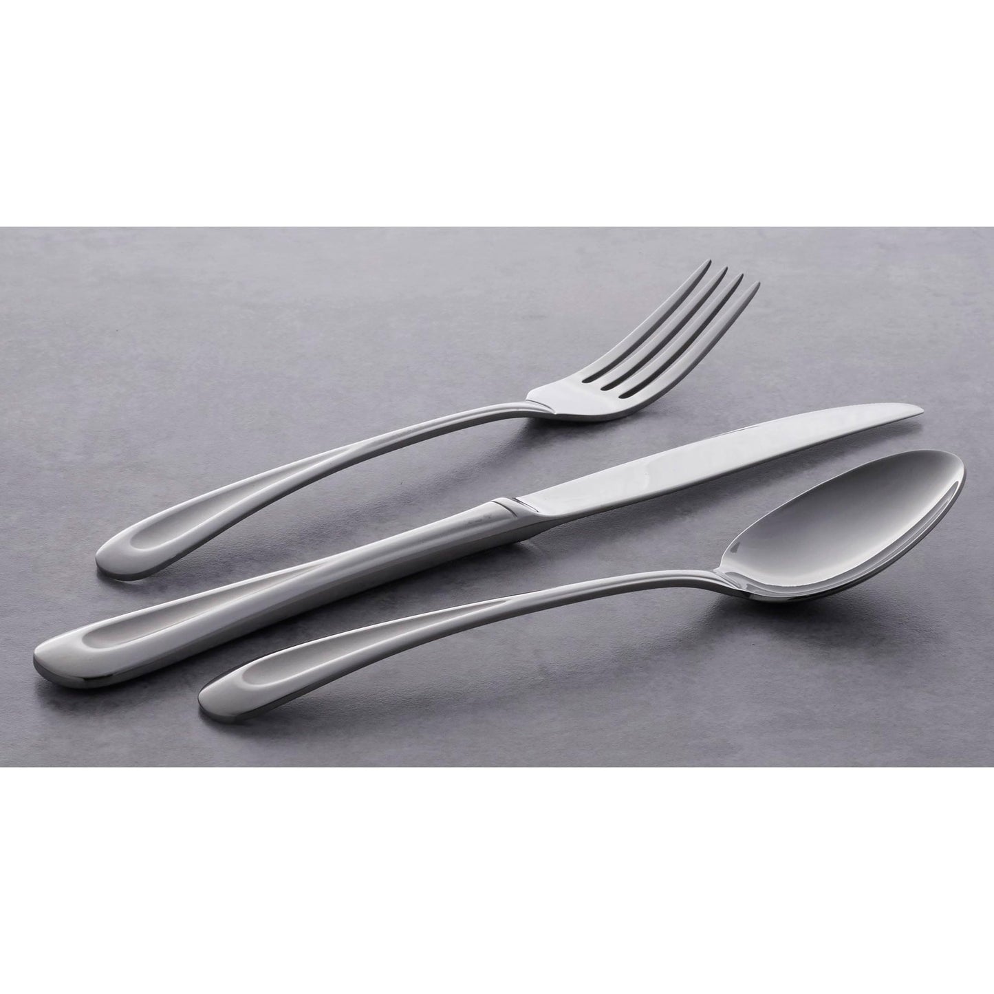 Oneida Silverware Set For 8, Satin Sand Dune 45-Piece Everyday Flatware Set with Serving Utensils, Service For 8, 18/0 Stainless Steel Silverware, Knives Spoons and Forks (Silver, 45 Piece)
