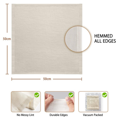 Colperun Cheese Cloths for Straining, 6Pack, Grade 100, 50x50cm Hemmed Muslin Cloths for Cooking Reusable Cheesecloth, Unbleached Cotton Cheese Cloth Muslin Fabric Strainer for Jam, Butter, Bread