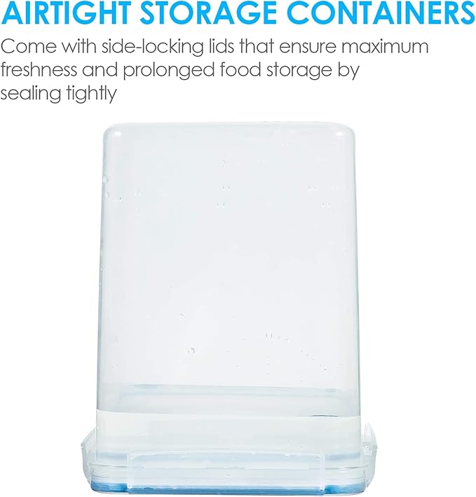 Vtopmart Large Food Storage Containers 5.2L / 175oz, 4 Pieces BPA Free Plastic