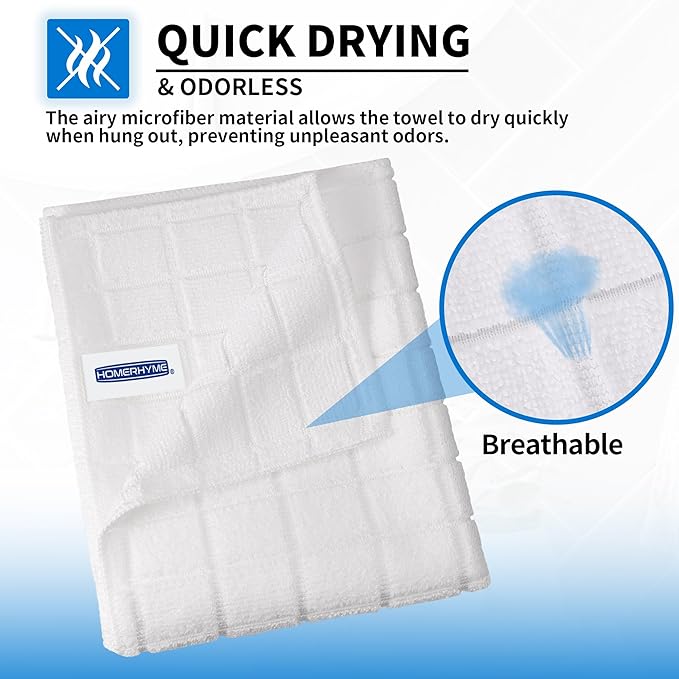 HOMERHYME Hand Towels for Bathroom, 24 Pack 25''*15'' Microfiber Bath Hand
