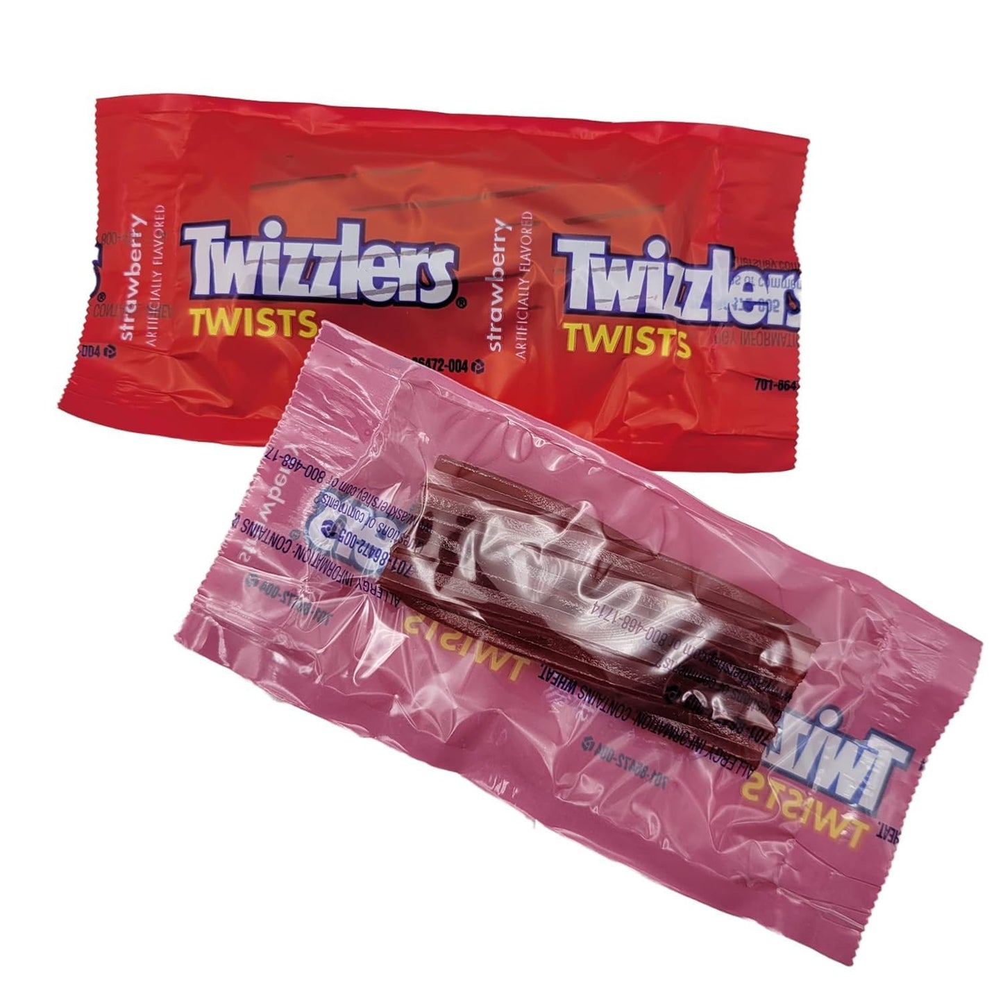 Twizzlers Strawberry Licorice Candy - 95 Strawberry Twizzlers Individually Wrapped Fun Size Candy - Bulk Individually Wrapped Candy - 95 Pieces