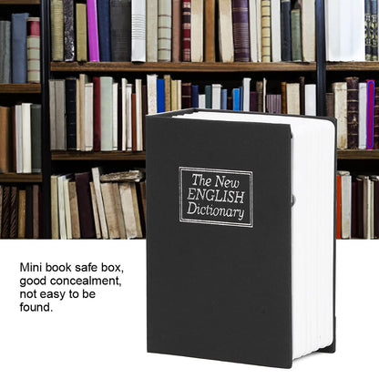 ZAWELIYO Mini Simulation Book Safe Storage Box Money Cash Jewelry Security Lock Case with Keys Metal Safe Box for Home Office Travel Use
