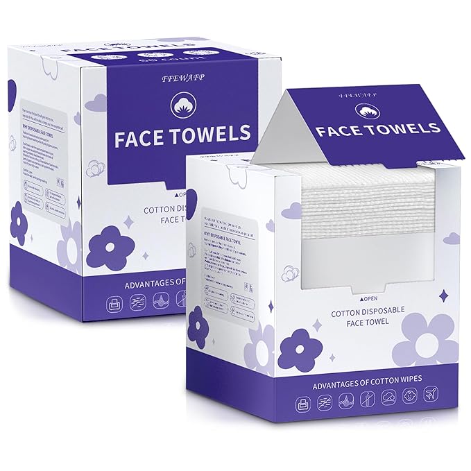 Face Towels, Disposable Face Towelette, Makeup Remover Dry Wipes 100 Count