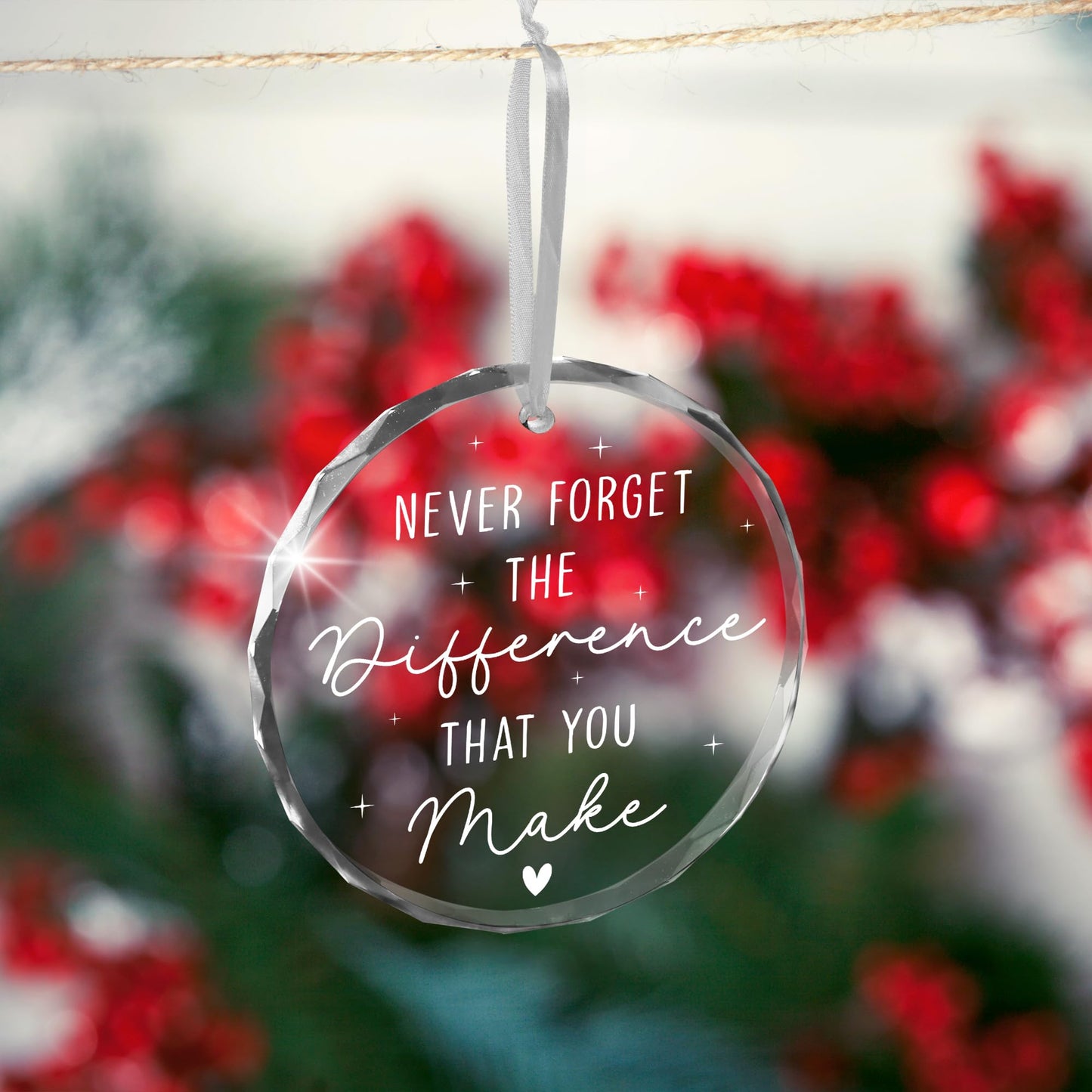OASSIE Christmas Thank You Gifts for Women - Glass Christmas Ornaments 2025 for Tree Decorations - Appreciation Retirement Thanksgiving Gifts for Women Boss Coworker Teacher Nurse Friend