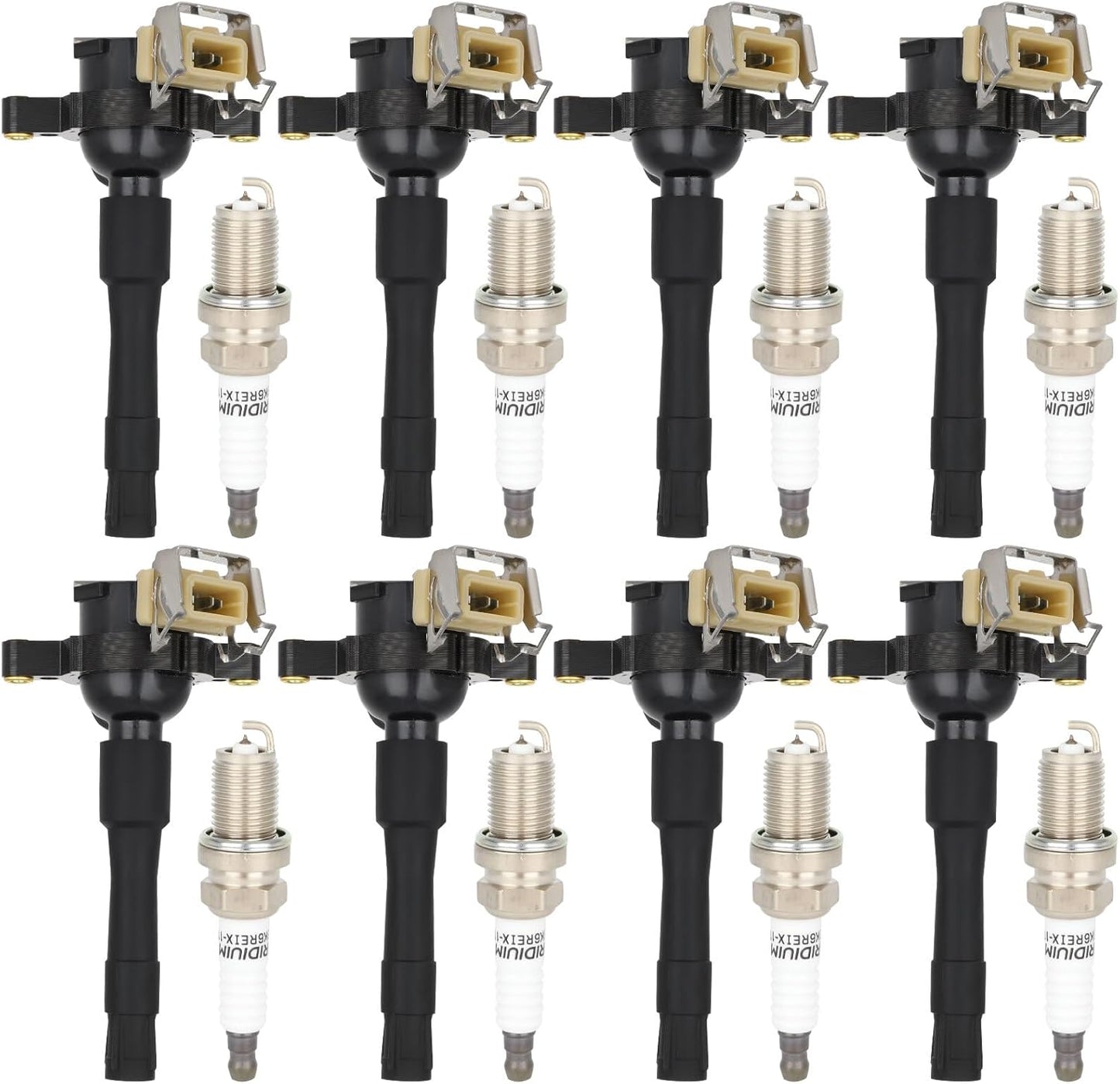ECCPP 3 ignition coils with 3 iridium Spark Plugs,UF808,coils packs,for Smart Fortwo 2016-2017 0.9L‎224332428R,UF-808