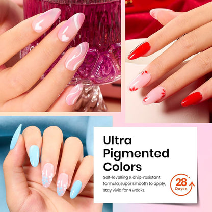 Beetles Halloween Gel Nail Polish - 39 Pcs Jelly Nail Set Glitter Changing Nail Polish Kit Treasure Box Collection with 3Pcs Base Matte and Glossy Top Soak Off Nails