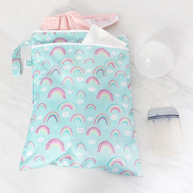 Bumkins Waterproof Wet Dry Bag for Baby, Swim Suit, Cloth Diaper, Pump Parts