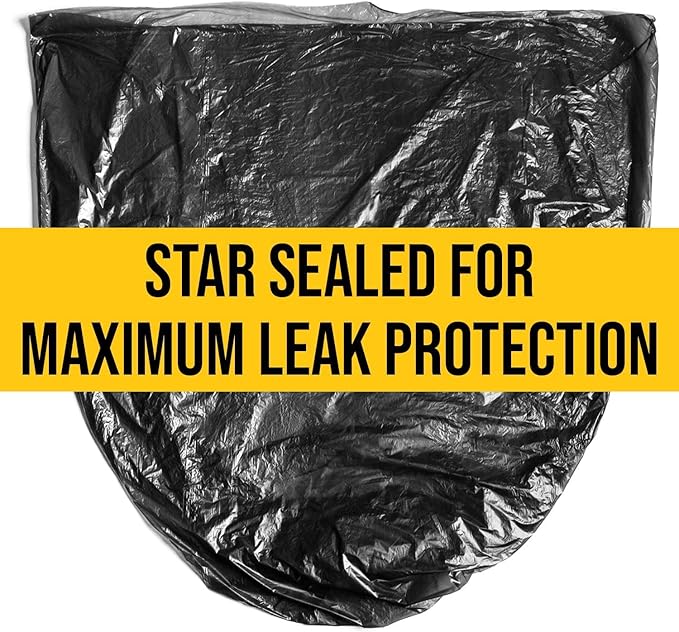 Aluf Plastics - 3 Ply Trash Bags, 56 Gallon, 1.5 Mil
