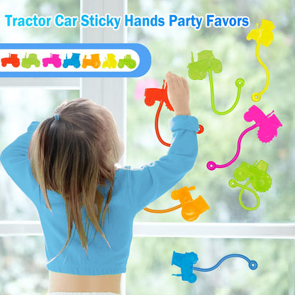 Valentines Sticky Hands Bulk 48PCS Valentines Day Gifts for Kids Classroom Prizes Valentines Party Favors for Kids Stretchy Heart Sticky Hand Toy Valentines Day Goodie Bag Stuffers Kid Party Supplies