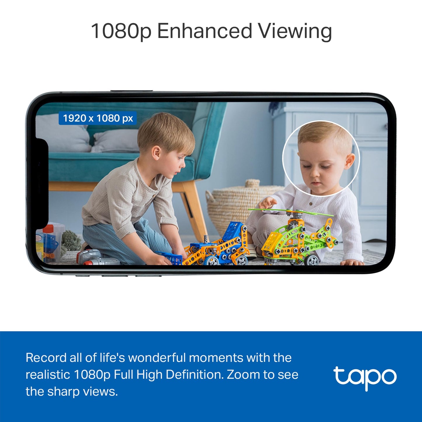 Tapo TP-Link 1080P Indoor Security Camera for Baby Monitor, Dog Camera w/Motion Detection, 2-Way Audio Siren, Night Vision, Cloud & SD Card Storage, Works w/Alexa & Google Home C100