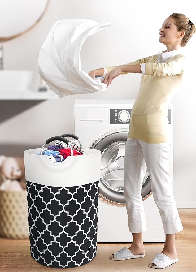 Large Laundry Basket Laundry Hamper Bag Washing Bin Clothes Bag Collapsible Tall