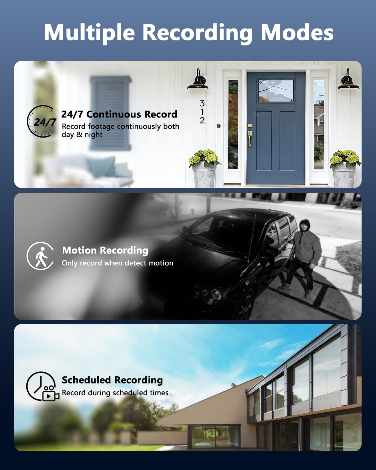 3K 5MP Wired CCTV Security Camera System with 122° Ultra Wide Angle, 8CH HD DVR Kit, 8X IP66 Indoor Outdoor Cameras, 65ft IR Night Vision, Free App, No Subscription Fee, Remote Access