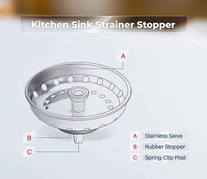 K&J Kitchen Sink Strainer Stopper