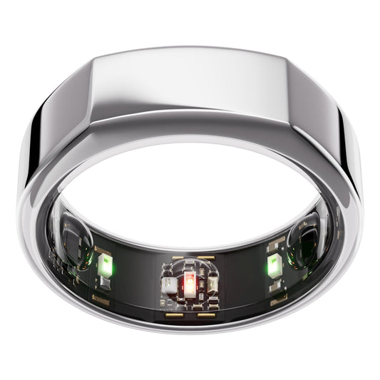 Oura Ring Gen3 Heritage - Silver - Size 6 - Smart Ring - Size First with Oura Ring Gen3 Sizing Kit - Sleep Tracking Wearable - Heart Rate - Fitness Tracker - 5-7 Days Battery Life