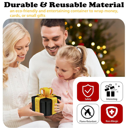 Annoying Gift Box with Screws, Annoying Present Prank Screw Box, Money Card Container Novelty Box, Take Apart Surprise Funny (Black-Yellow)