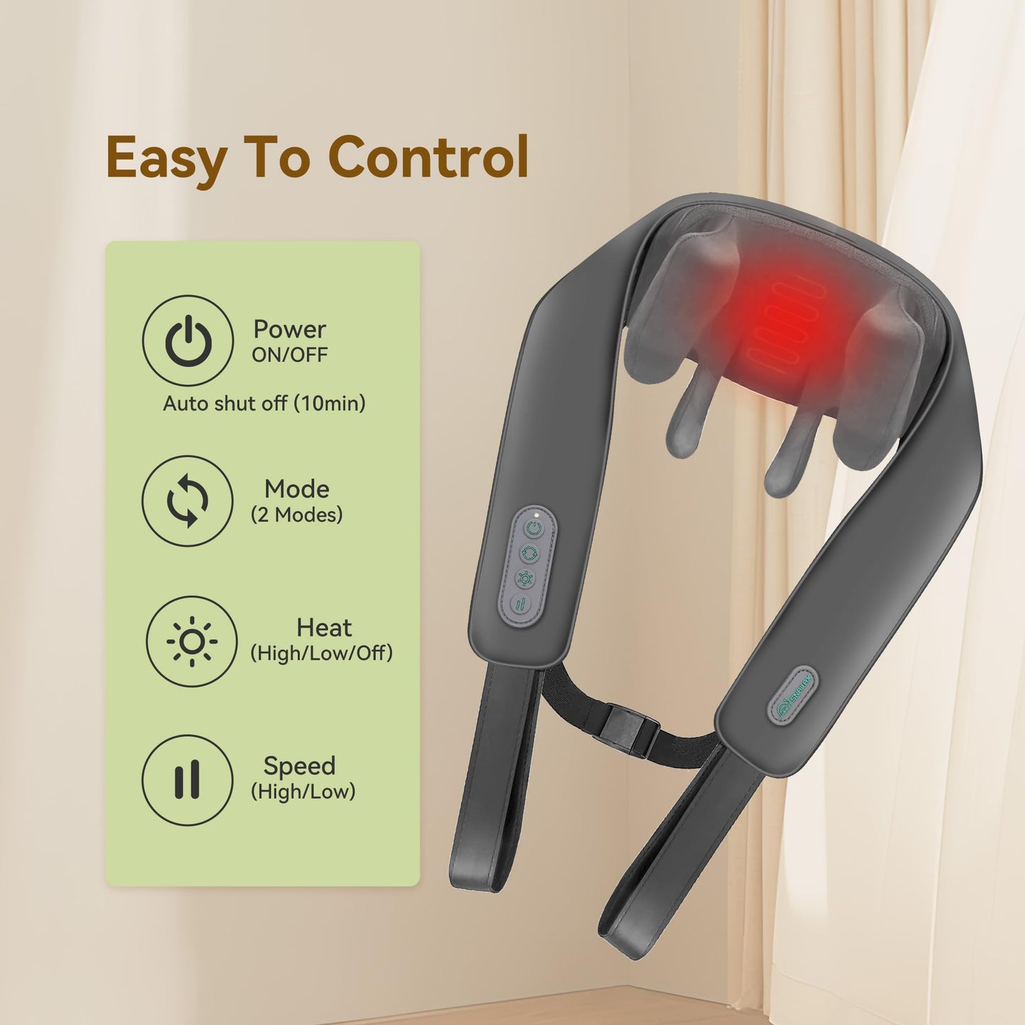 Snailax Cordless Neck Shoulder Massager with Heat for Pain Relief Deep Tissue, Upgarded 4D Kneading, Shiatsu Back Neck Massager Pillow for Neck, Shoulders Back, Gifts for Men Women Mom Dad