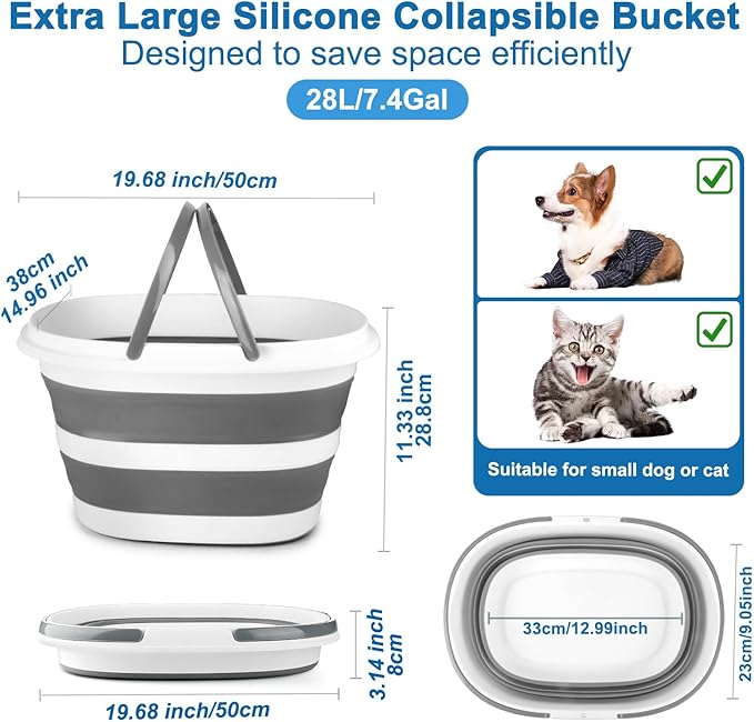 28L Large Collapsible Mop Bucket