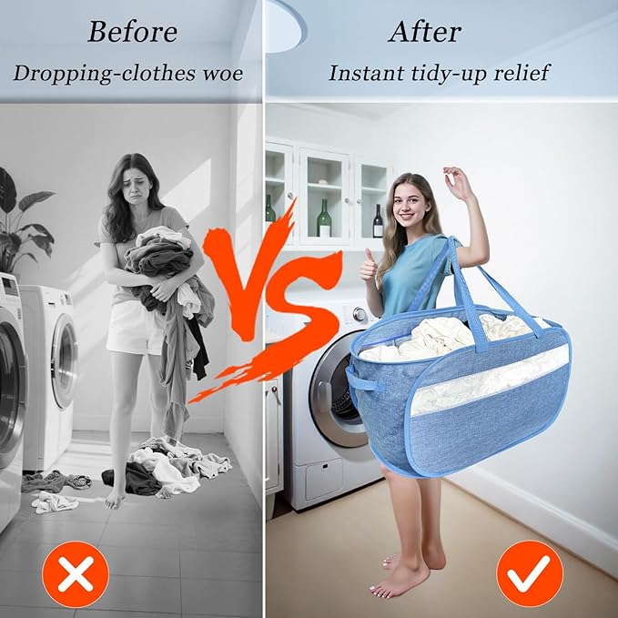 100L Mesh Pop Up Laundry Hampers