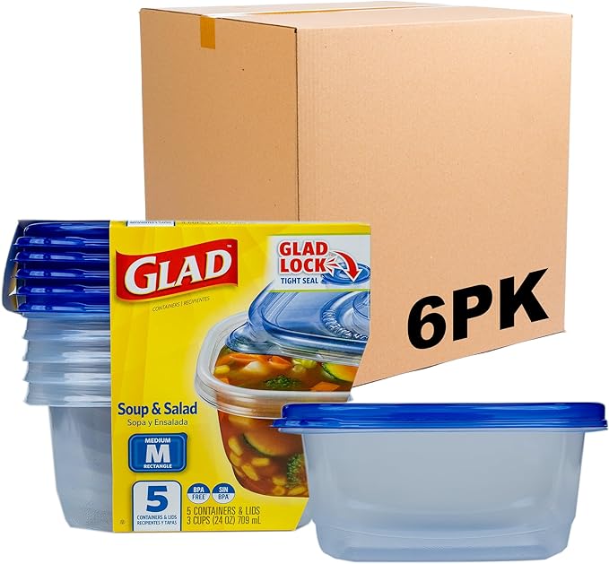 Glad GladWare Soup & Salad Food Storage Containers
