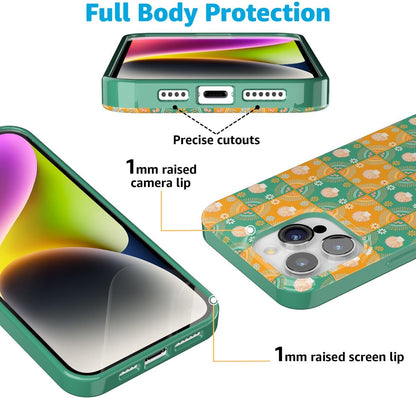 Casely iPhone 13 Pro Case | Fit Check | Neutral Checkerboard | Compatible with MagSafe | Classic Ultra Slim Design