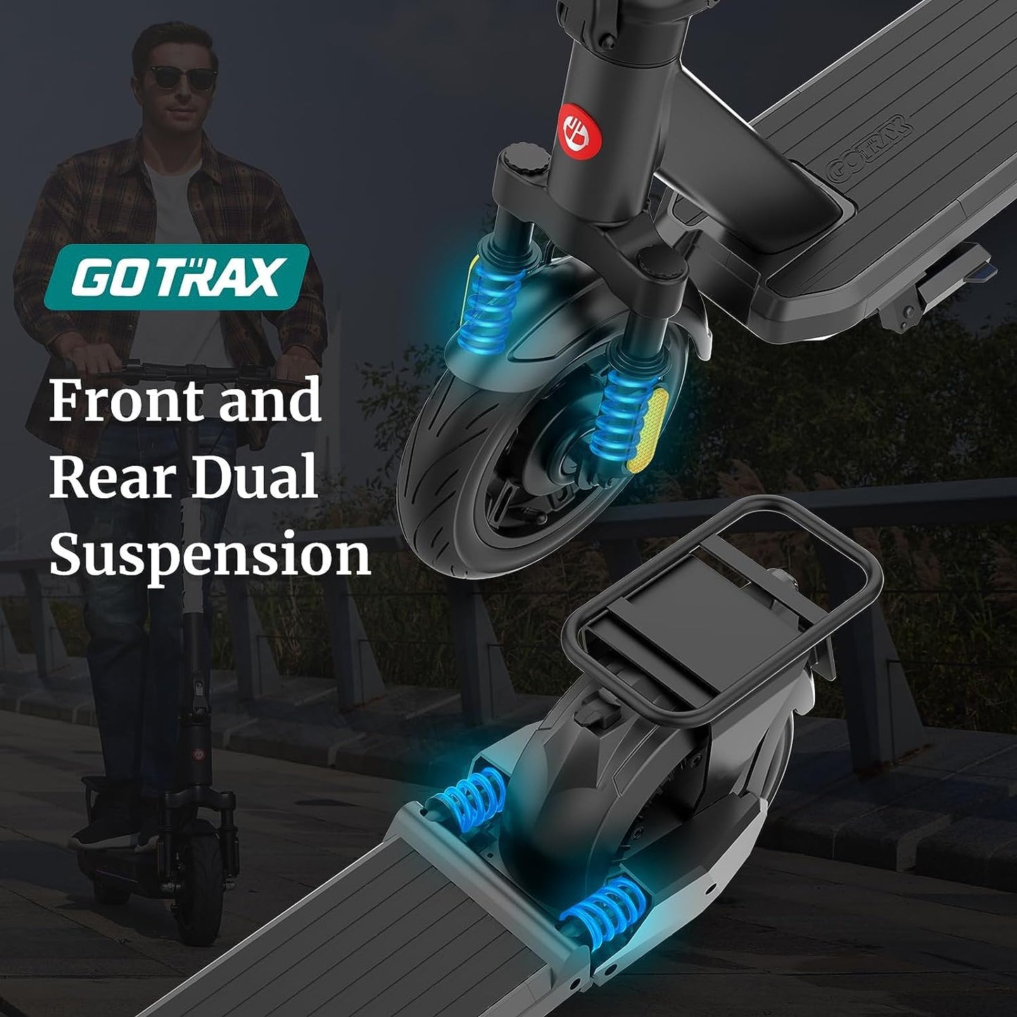 Gotrax ECLIPSE ULTRA Electric Scooter for Adults, Max 38 Mile & 20Mph by 500w Motor, 10" Tire, Bright Headlight Taillight, Aluminum Alloy Frame & Cruise Control, Foldable Escooter for Commute