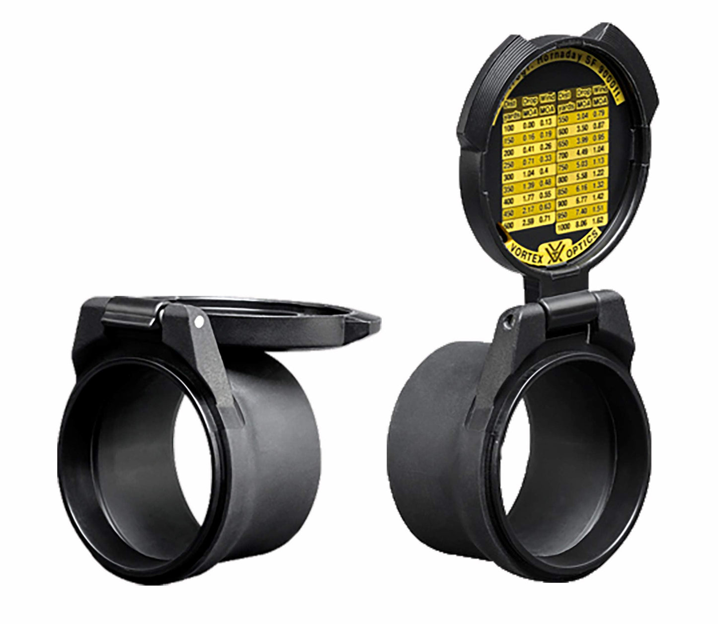 Vortex Optics Defender Riflescope Flip Cap - Eyepiece (E-10) & 50mm Objective Lens Cover (O-50)
