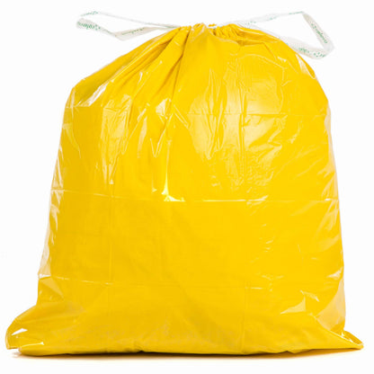 Relevo 30 Litre Bin Bags – Made from 100% Recycled Material. Yellow Bin Bags 30L – 55 cm x 60 cm. Includes 45 units of Pedal Bin Liners with Drawstrings.