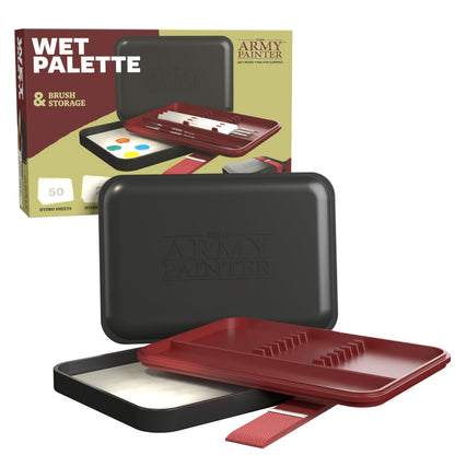 The Army Painter, Wet Palette, For Acrylic Paint, Incl. 50 Hydro Sheets, 2 Hydro Foams & Paint Brush Storage - For Miniature Painting, Dnd & Warhammer