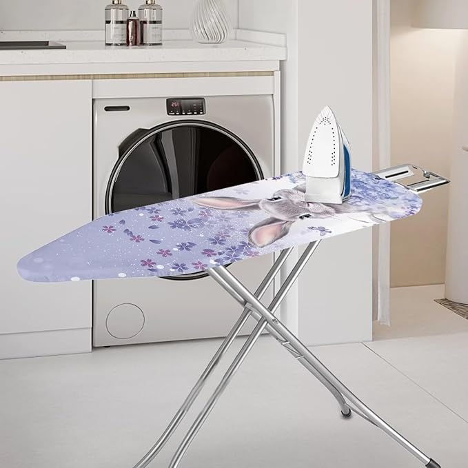 Sprowallow Rabbit Lavender Ironing Board Cover Standard Size Silicone Coated