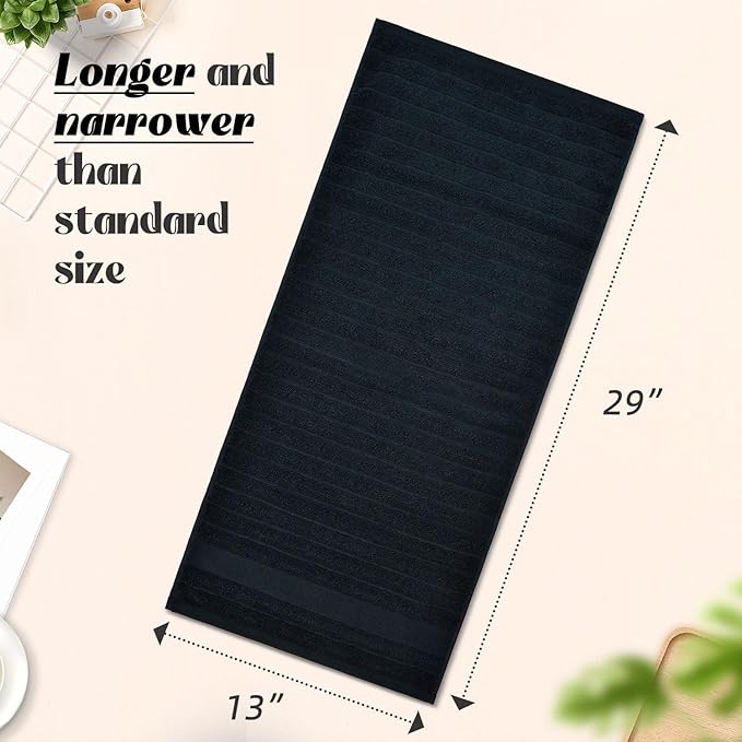 Jacquotha 4-Pack Bathroom Hand Towels Ribbed – Guest Room & Spa Premium Cotton