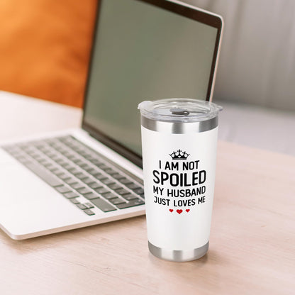 KatAndNat Valentines Day Gifts for Her - Valentines Day Gifts for Wife from Husband - Wedding Anniversary for Women, Birthday, Mothers Day, Christmas Romantic Gift for Wife - 20 Oz White Tumbler