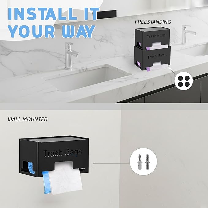 2-Pack Trash Bag Holder Dispenser