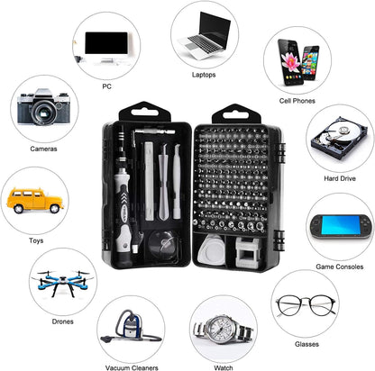 YINSAN 120-in-1 Magnetic Precision Screwdriver Set, Small Electronics Repair Tool Kit for iPhone, Laptop, PS5, Xbox, Nintendo Switch, MacBook, Tablets, Glasses & Doorbell