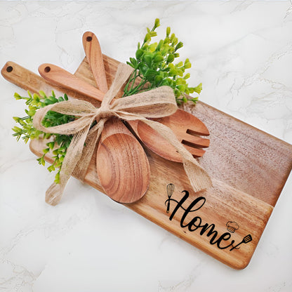 Housewarming Gifts New Home Gift Idea 2026, First Home Gift for Women Men Homeowner, Closing Gifts for Home Buyers, Wooden Cutting Boards Gift Set, New Apartment Essentials New Adventure New Memories