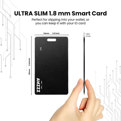 MFi Certified Wallet Tracker Card, Ultra-Slim 0.07in Rechargeable Item Finder, Compatible with Find My App (iOS Only), IP68 Waterproof Bluetooth Tracker Perfect for Wallets, Bags, Passport