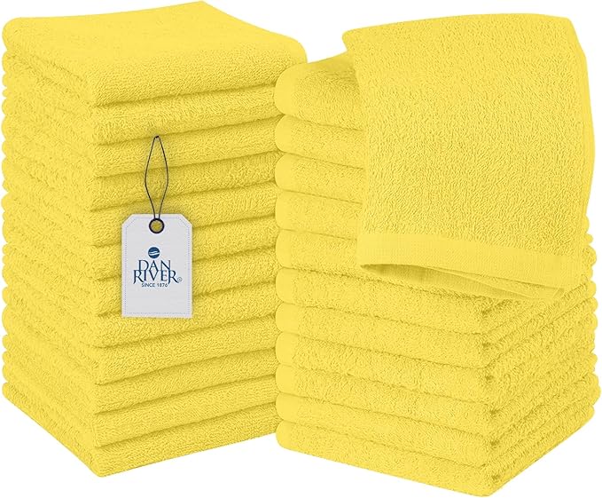 DAN RIVER 24 Pack Wash Cloths for Showering