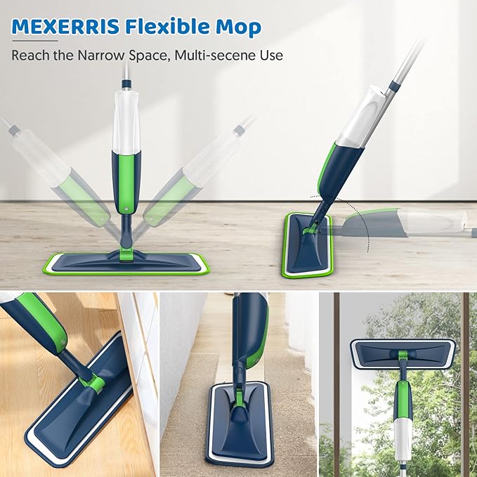 Spray Wet Mops for Hardwood Floor Cleaning: MEXERRIS Floor Mop