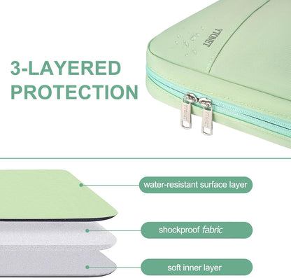 Ytonet Laptop Case, 15.6 inch Laptop Sleeve with Handle, TSA Water Resistant Computer Carrying Case Compatible for MacBook, HP, Dell, Lenovo, Asus Notebook, Gifts for Men Women, Mint Green