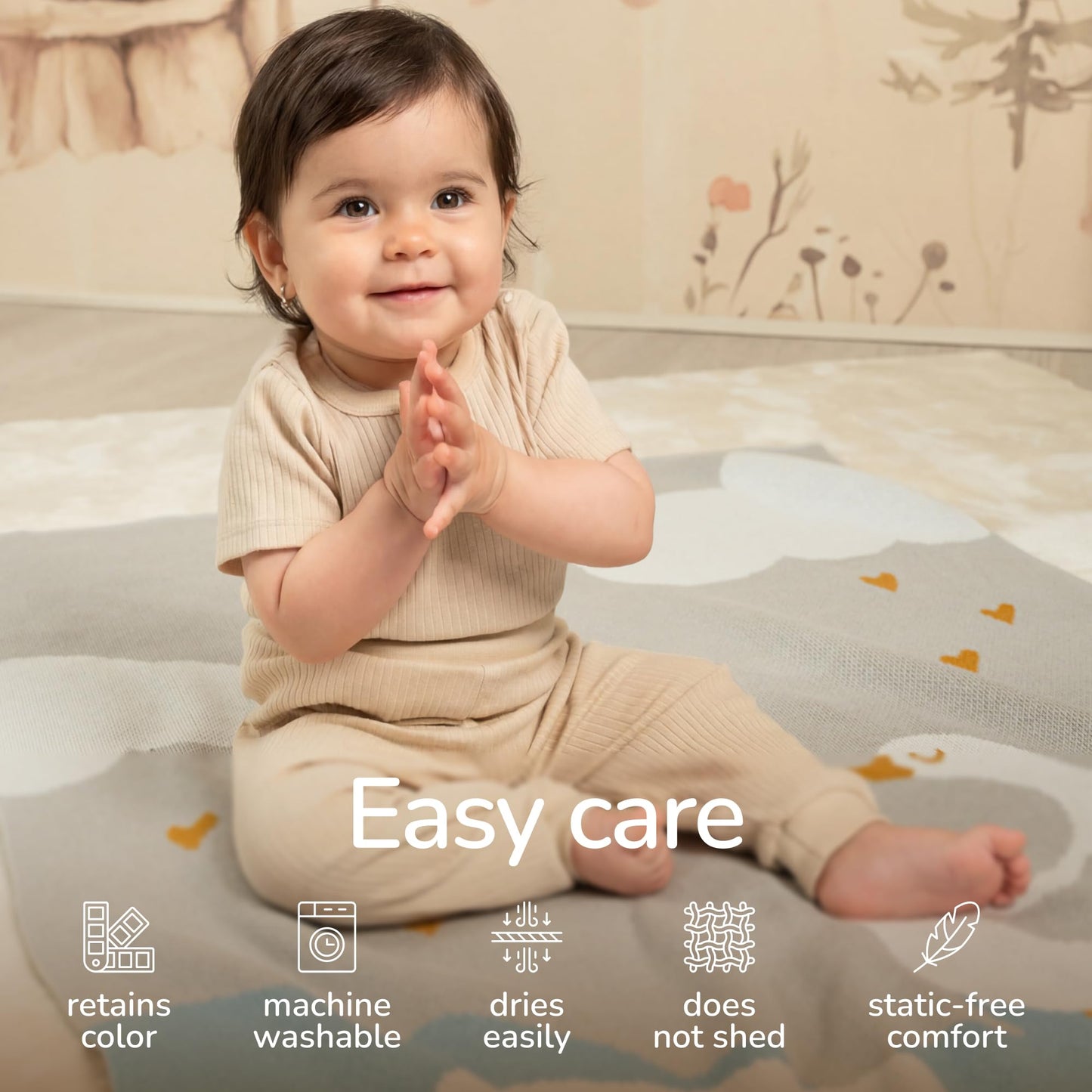 tweezi 100% Organic Cotton Baby Blanket – Soft Knitted Breathable Swaddle Blanket for Crib & Stroller - Newborns, Infants & Toddlers – Hypoallergenic High Density Cotton Knit, 47x32 in (Goose, Blue)