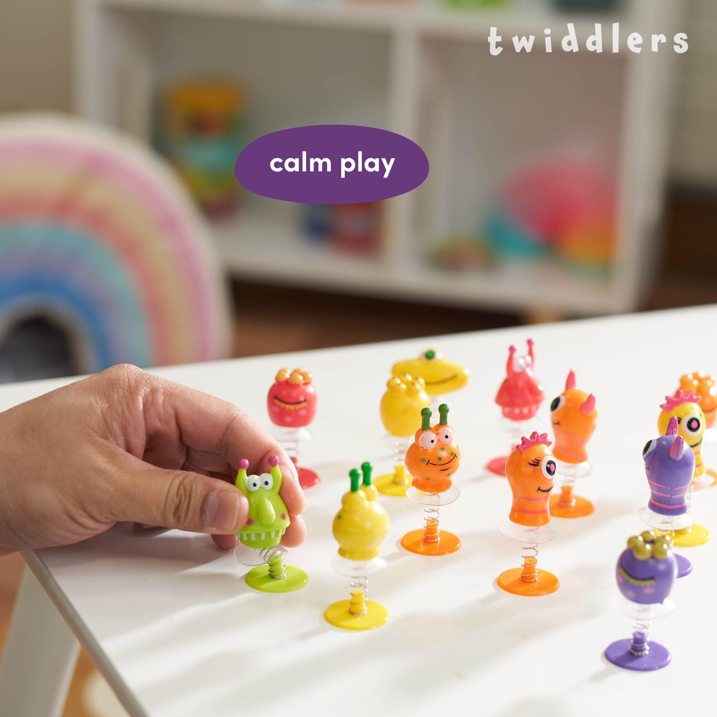THE TWIDDLERS 36 Monster Spring Jump Up Pop Up Toys for Kids, 6cm - Birthday Party Favours, Goody Bag Fillers and Toy Gift Set, Classroom Prizes