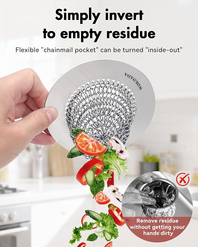 2 PCS Kitchen Sink Drain Strainer, Flippable Mesh Sink Strainer, 304 Stainless