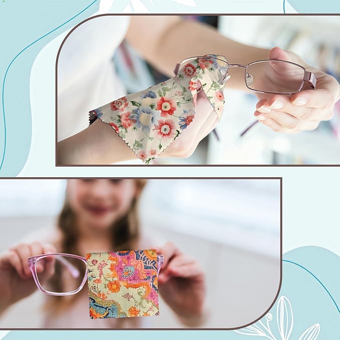 6 PCS Glasses Cleaning Cloth Eyeglass Lens Microfiber Cleaning Cloth Reusable