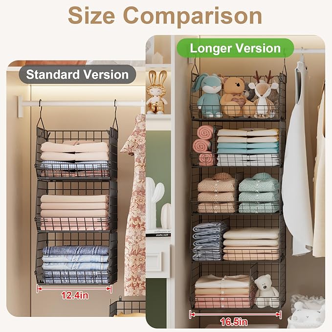 5 Tier Extra Large Closet Hanging Organizer