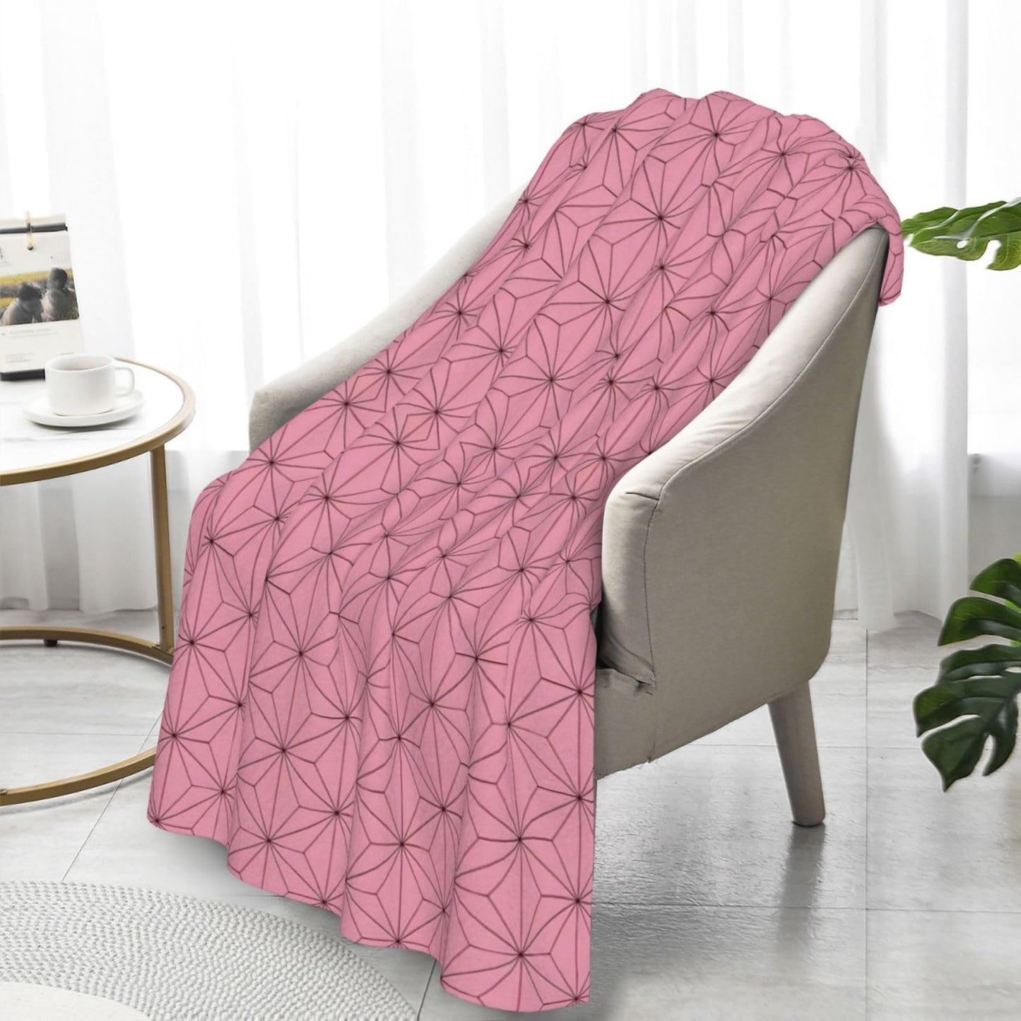 Flannel Throw Blanket 50'' x 60'' Soft Lightweight for Couch Bed Sofa—All-Season Home Comfort for Living Room Bedroom Dorm,Thoughtful Gift