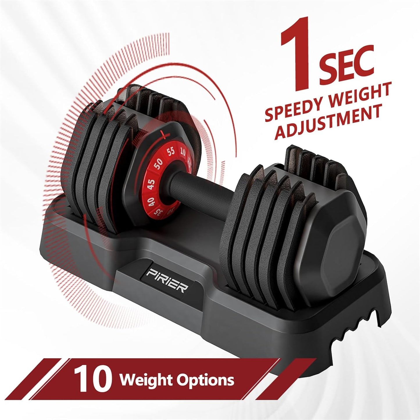 Adjustable Dumbbell Set 55LB Dumbbells Weight, 10-in-1 Weight Dumbbell with Anti-Slip Metal Handle and Bicep Supports for Comprehensive Full Body Strength Training