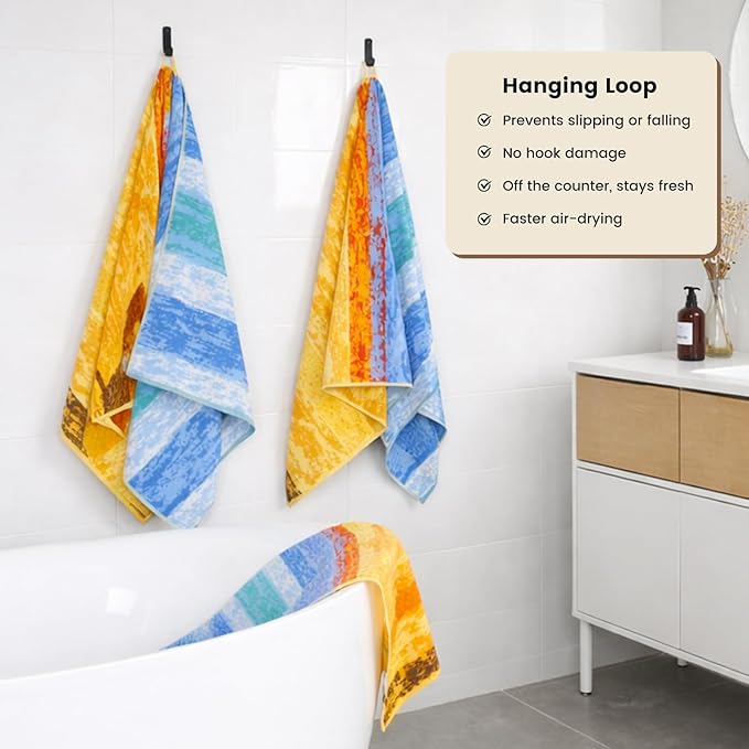 SEMAXE 4-Pack Luxury Bath Towels