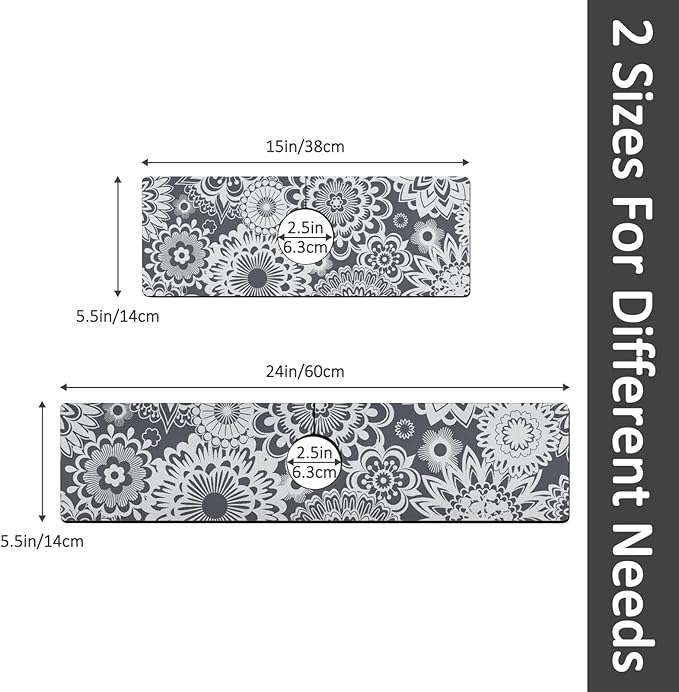 15" X 5.5" Kitchen Sink Splash Guard Faucet Mat Mandala Super Absorbent Fast