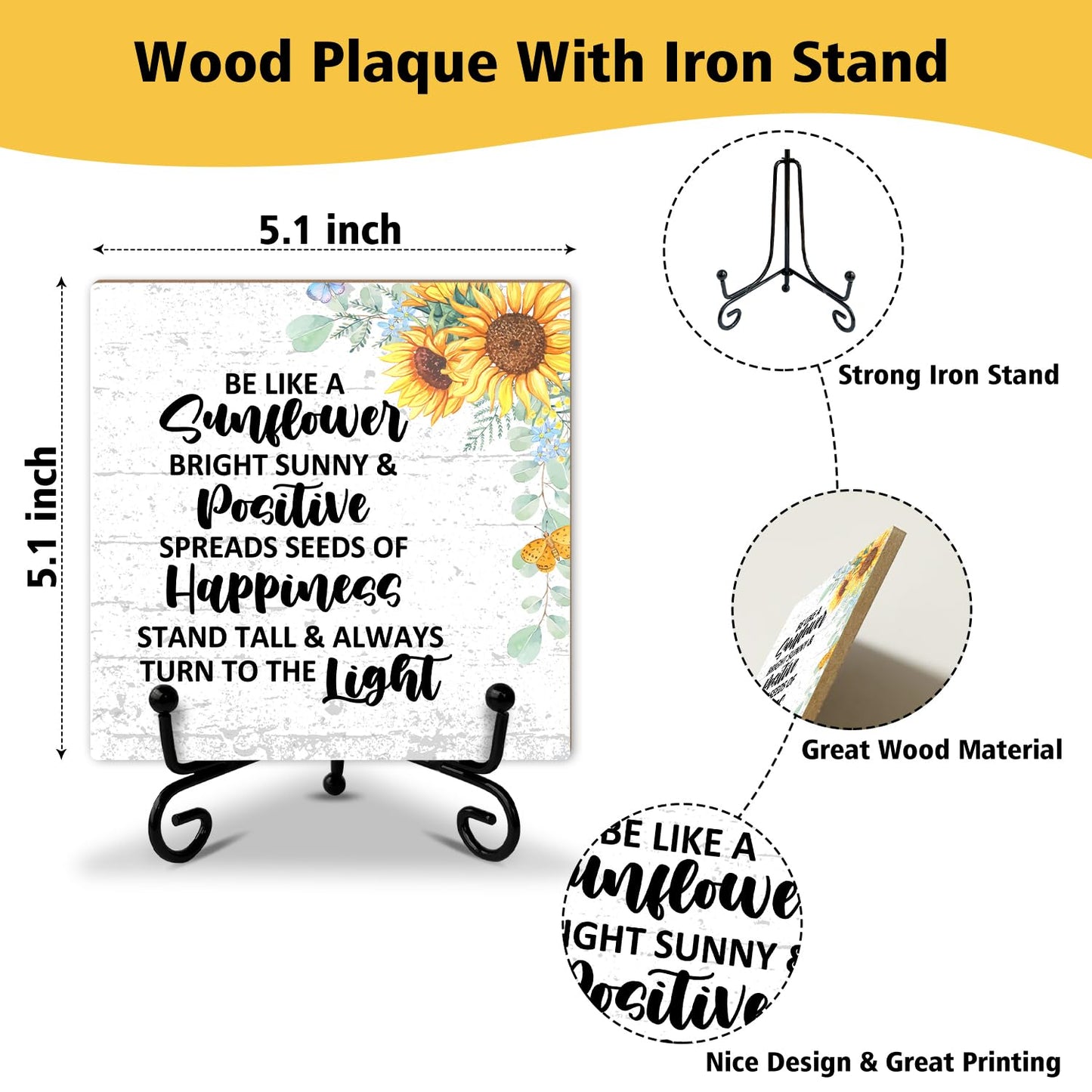 Sunflower Wood Sign with Stand - But Did You Document it, Funny Office Desk Decor Gifts for Women, Coworker, Friend, Colleague, Daughter, Sister, Table Centerpiece, Home Decor Plaque